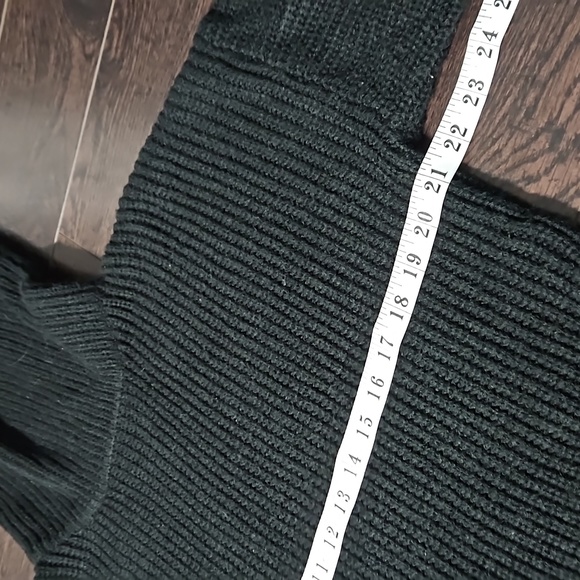 Gap Cozy Blouson Sleeve Ribbed Knit Turtleneck Sweater Dress, BLACK, M/L - Picture 8 of 13